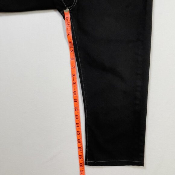 Levi's 522 Wedgie Style Black Capri Pedal Pusher Jeans Size 30 - Picture 8 of 14